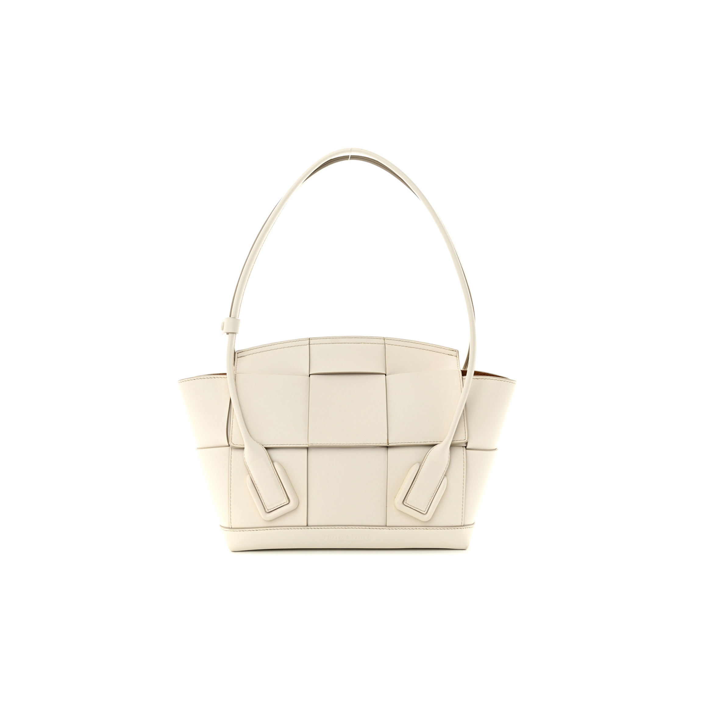 BOTTEGA VENETA FRENCH CALFSKIN MAXI INTRECCIATO SMALL ARCO BIANCO (22*20*8cm) BOTTEGA VENETA FRENCH CALFSKIN MAXI INTRECCIATO SMALL ARCO BIANCO (22*20*8cm)